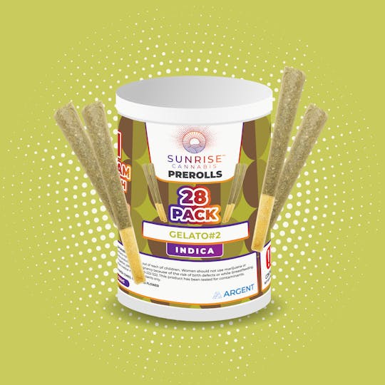 Sunrise Cannabis - Gelato #2 - 28PK /1g Prerolls - 1