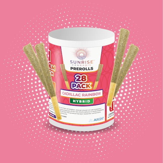 Sunrise Cannabis - Cadillac Rainbow - 28pk /1g Prerolls - 1