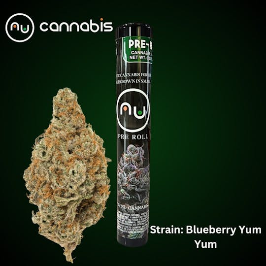 Nu Cannabis Brand - NuCannabis - Blueberry Yum Yums 1.2g - PRE ROLL - 1