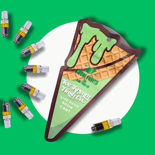 Ice Kream Hash Co. - IKHCO | Kush Mints | Live Rosin Vape Cart |.5g - 1