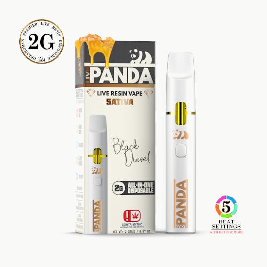 Loud Panda - Live Panda - Black Diesel - 2G Live Resin Vape - 1