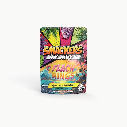 Smackers - Smackers Infused Flower Peach Rings 3.5g - 1