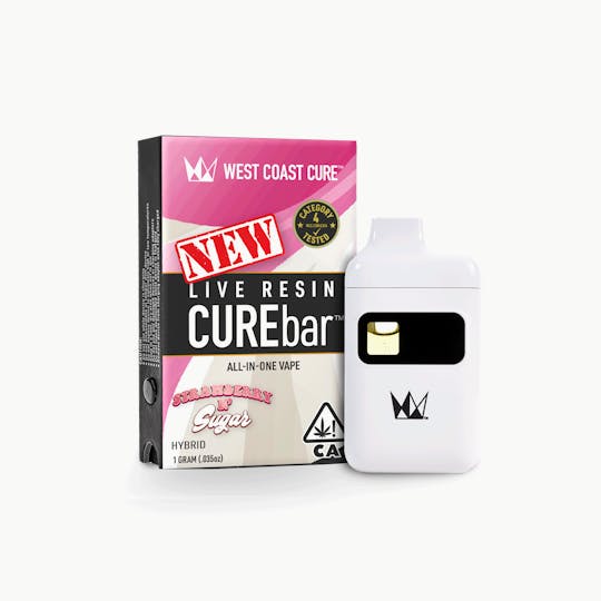 West Coast Cure - Strawberry N' Sugar - AIO 1G Live Resin CUREbar - 1