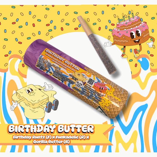 Ice Kream Hash Co. - IKHCO | Birthday Butter | Rosin Infused Pre Roll | 1g - 1