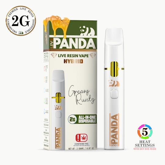 Loud Panda - Live Panda - Greasy Runtz - 2G Live Resin Vape - 1