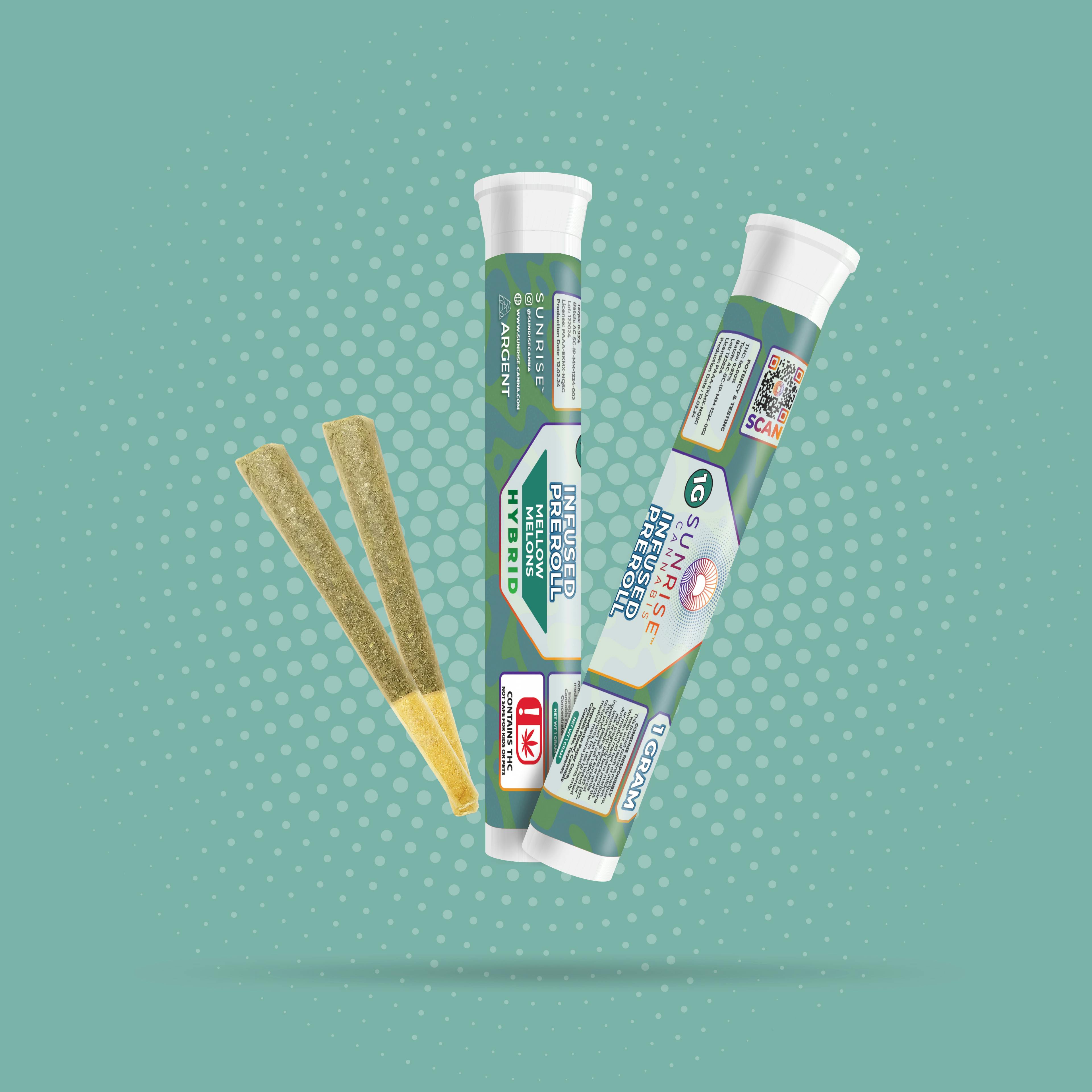 Sunrise Cannabis - Mellow Melons - 1g Infused Preroll - 1