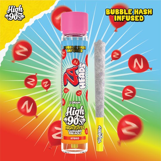 HIGH 90s - High 90s : ZA Heads 1g High Flyer Bubble Hash Infused Pre-Roll - 1