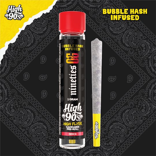 HIGH 90s - High 90s : Nineties OG 1g High Flyer Bubble Hash Infused Pre-Roll - 1