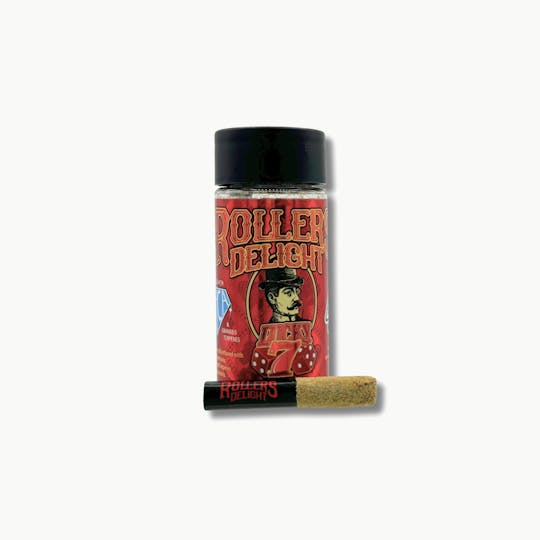 Rollers Delight - Lucky 7's Gold | Cherry Cheesecake | Infused Preroll | 3.5g | Indica - 1
