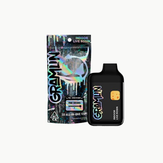 Gramlin - Pink Dreams Indoor Live Rosin AIO 1g Vape - 1