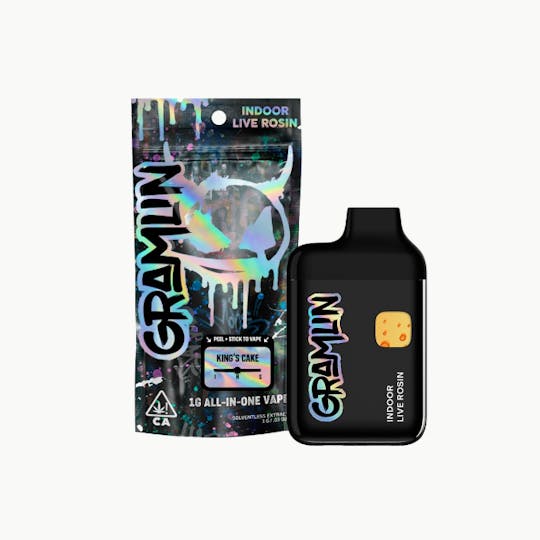 Gramlin - King's Cake Indoor Live Rosin AIO 1g Vape - 1
