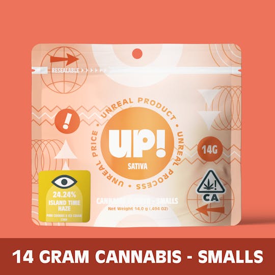 UP! - Island Time Haze (Sativa) Cannabis Smalls 14g - 1