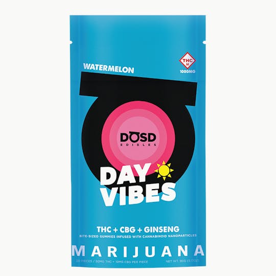 DŌSD Edibles - DAY VIBES - Watermelon CBG + Ginseng - 1000mg - 1