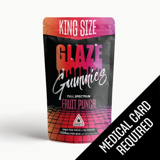 Glaze - Glaze | Full Spectrum | Fruit Punch Gummies | 20pc | 1000mg (MED) - 1