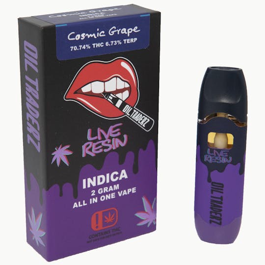 Oil Traderz - 2g Cosmic Grape Live Resin Disposable - Oil Traderz (Indica) - 1