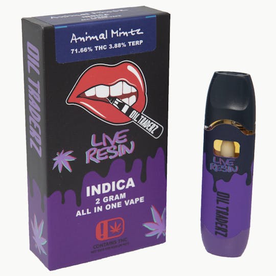 Oil Traderz - 2g Animal Mintz Live Resin Disposable - Oil Traderz (Indica) - 1