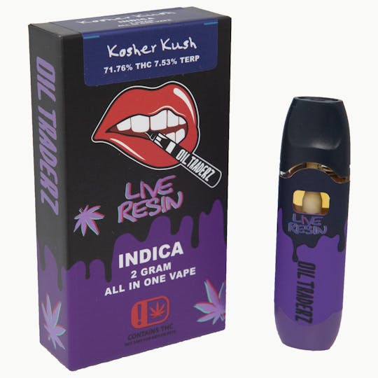 Oil Traderz - 2g Kosher Kush Live Resin Disposable - Oil Traderz (Indica) - 1