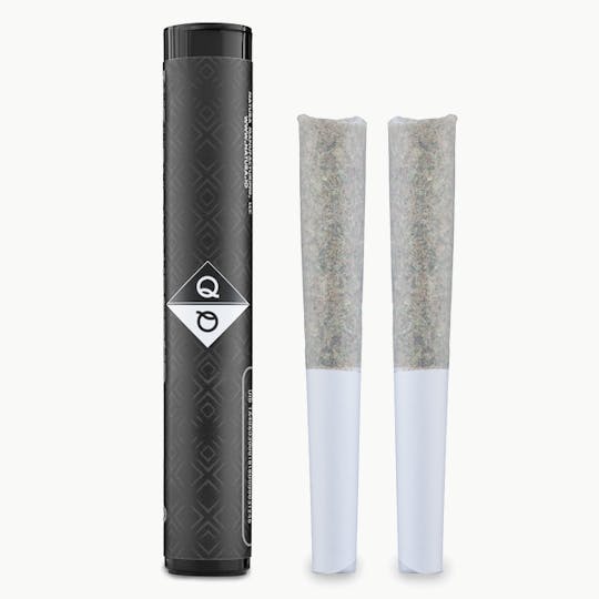 Quality Over Quantity - Black Vinyl Ice Water Hash Infused Preroll 2pk 1g - 1