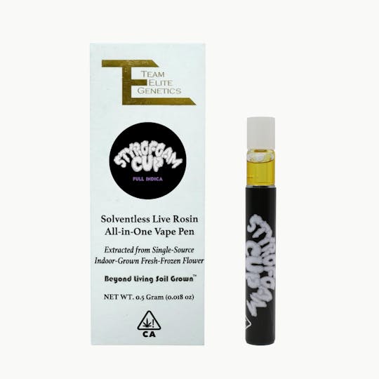 Team Elite Genetics - Styrofoam Cup AIO Solventless Rosin Vape - 1