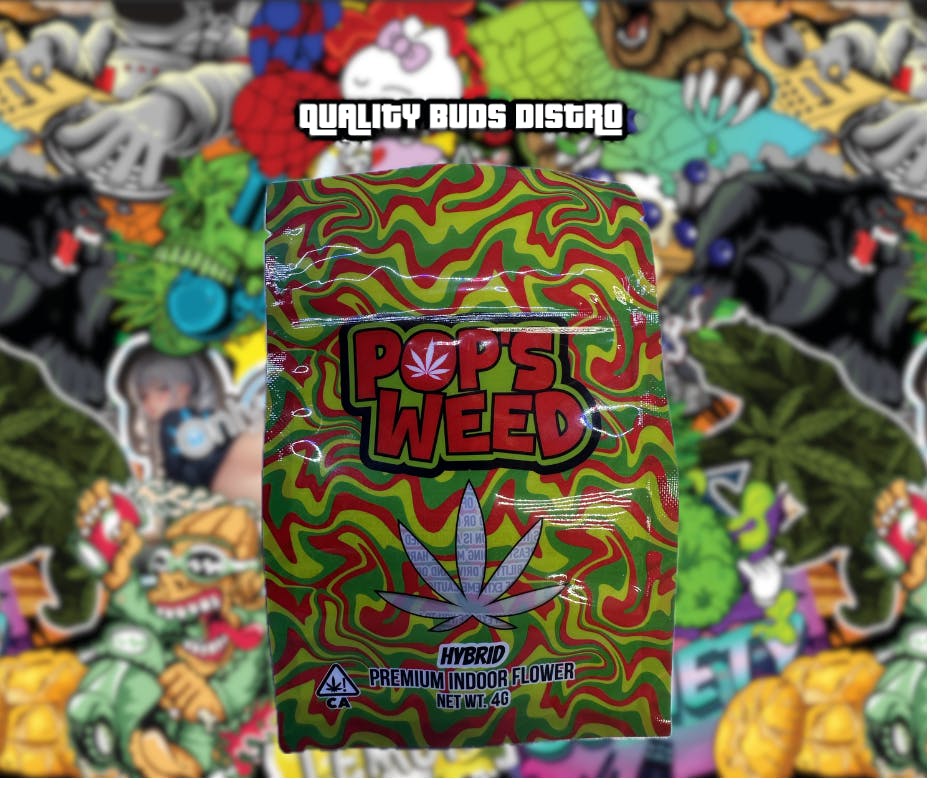 POP'S WEED - HYBRID - FLOWER - 4G - Needles Cannabis Dispensary