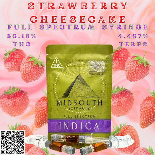 MidSouth Extracts - 1g Full Spectrum Syringe - Strawberry Cheesecake - 1