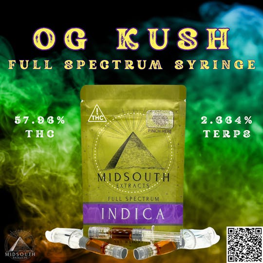 MidSouth Extracts - 1g Full Spectrum Syringe - OG Kush - 1