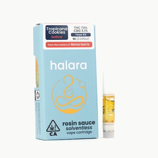 Halara - Solventless Rosin Sauce - Tropicana Cookies 1G cartridge - 1