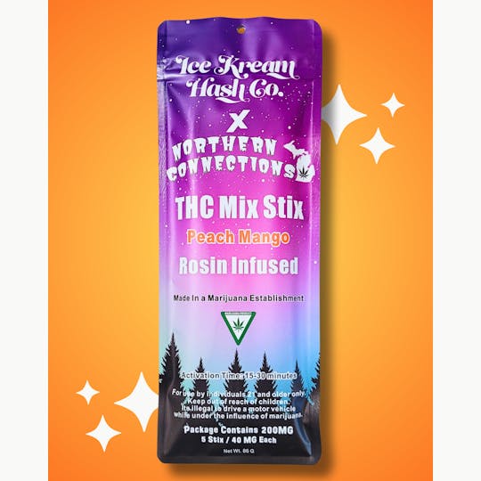 Ice Kream Hash Co. - IKHCO x Northern Connections | Rosin Infused THC Mix Stix Peach Mango - 1