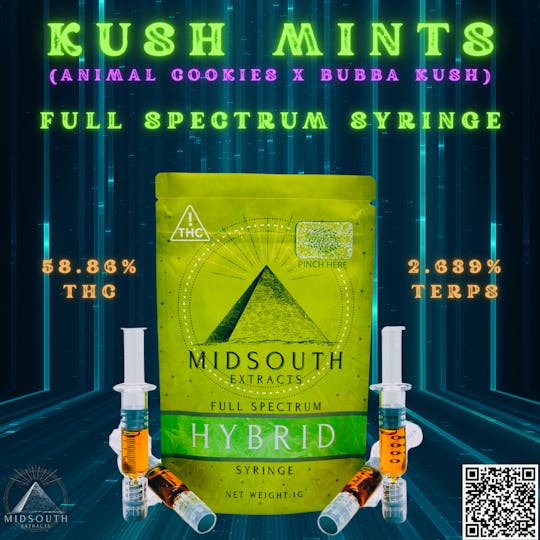 MidSouth Extracts - 1g Full Spectrum Syringe - Kush Mints - 1