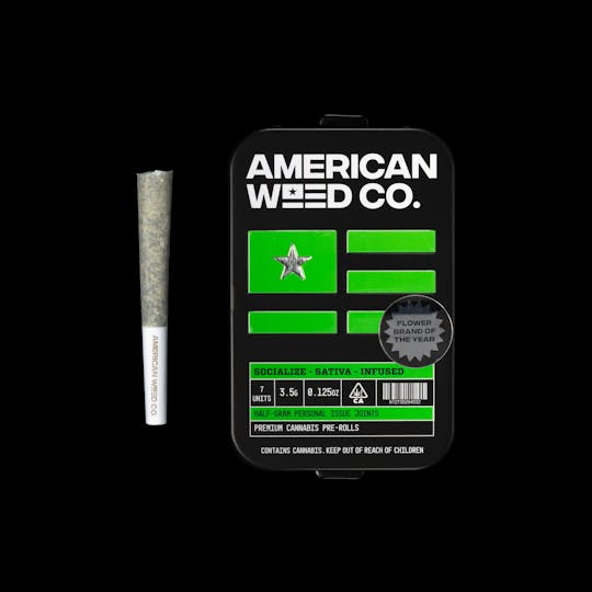 American Weed Co. - Lemon Cherry Gelato - Infused Sativa Pre-Roll Pack (0.5g x 7) - 1