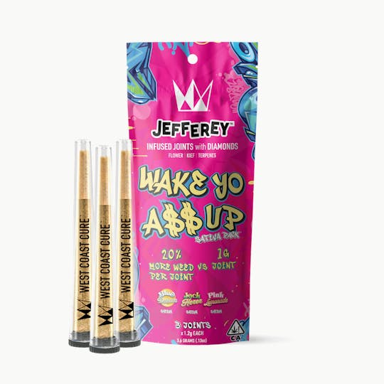 West Coast Cure - Wake Yo A$$ Up Pack - Jefferey Infused Joint 1.2g 3 Pack - 1