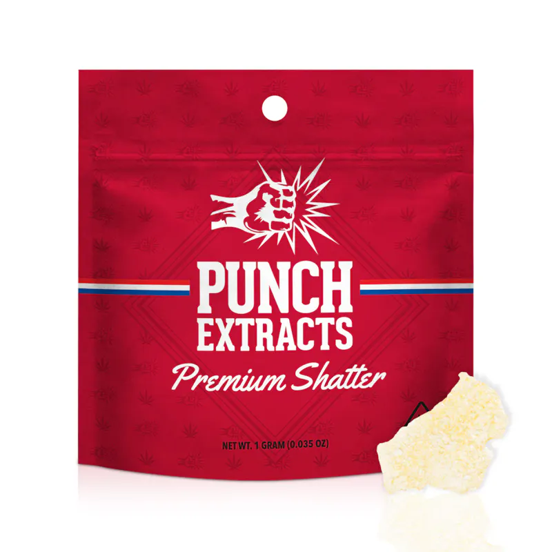 Punch Edibles Sour Grapes BHO Shatter (1g) concentrate