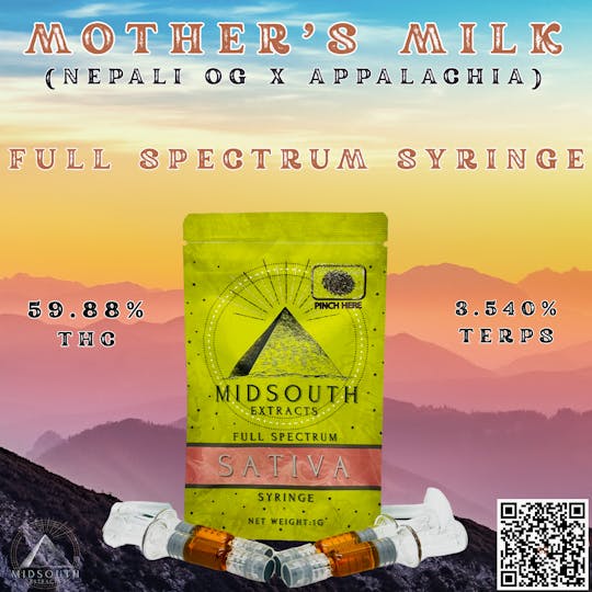 MidSouth Extracts - 1g Full Spec Syringe - Mother's Milk - 1