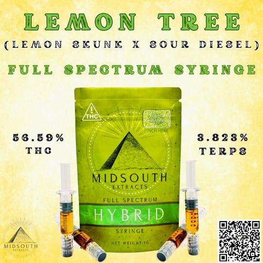 MidSouth Extracts - 1g Full Spec Syringe - Lemon Tree - 1