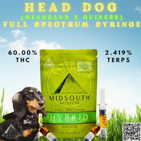 MidSouth Extracts - 1g Full Spec Syringe - Head Dog - 1