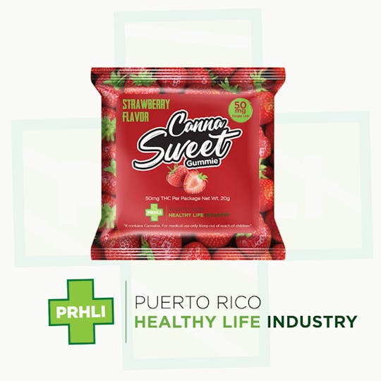 Puerto Rico Healthy Life - Canna Sweet 50mg Gummies Strawberry - 1