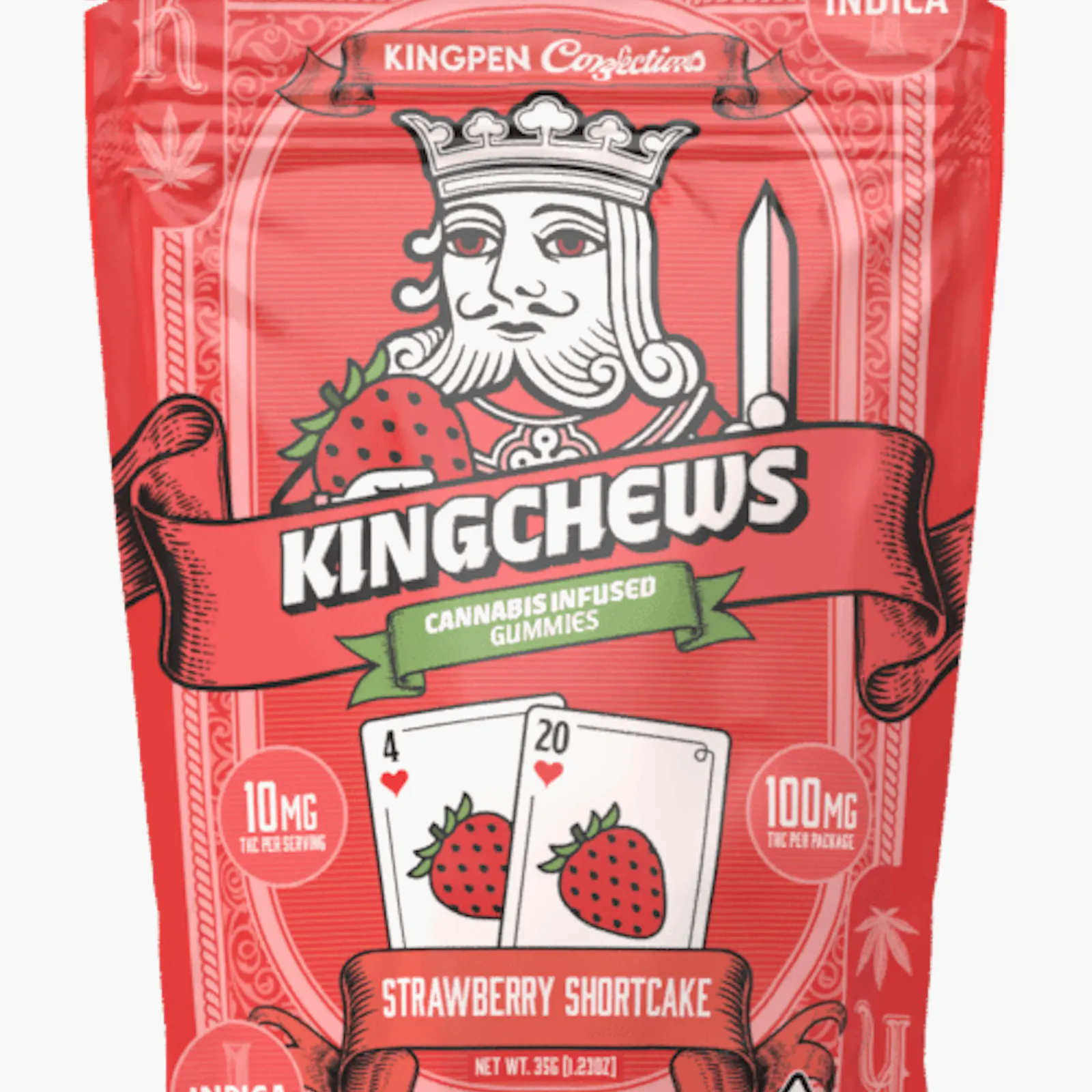 Kingchew | Strawberry Fields | Gummies | 100mg | 10ct | 10mg/ea