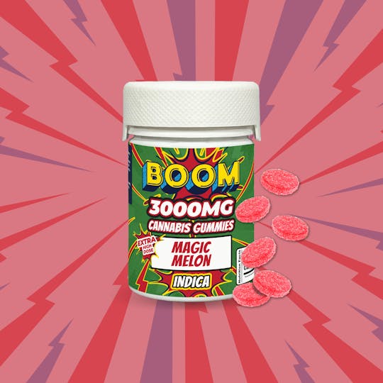 Boom - Magic Melon - Indica - 3000mg THC Gummies - 1