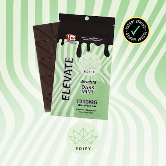 Edify - 710 - Edify | 1000mg | Dark Chocolate Mint Bar - 1