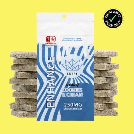 Edify - 710 - Edify | 250mg | Cookies and Cream Chocolate Bar - 1