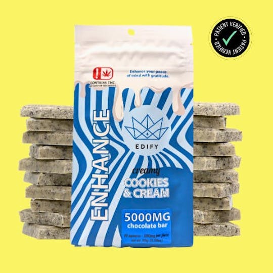 Edify - 710 - Edify | 5000mg | Cookies & Cream Chocolate Bar - 1