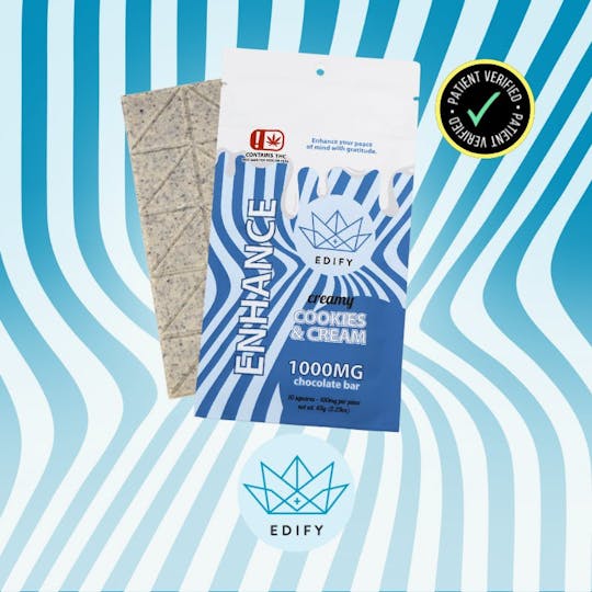 Edify - 710 - Edify | 1000mg | Cookies and Cream Chocolate Bar - 1