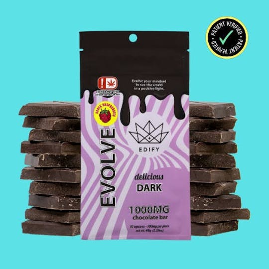 Edify - 710 - Edify | 1000mg | Dark Chocolate Raspberry Chocolate Bar - 1