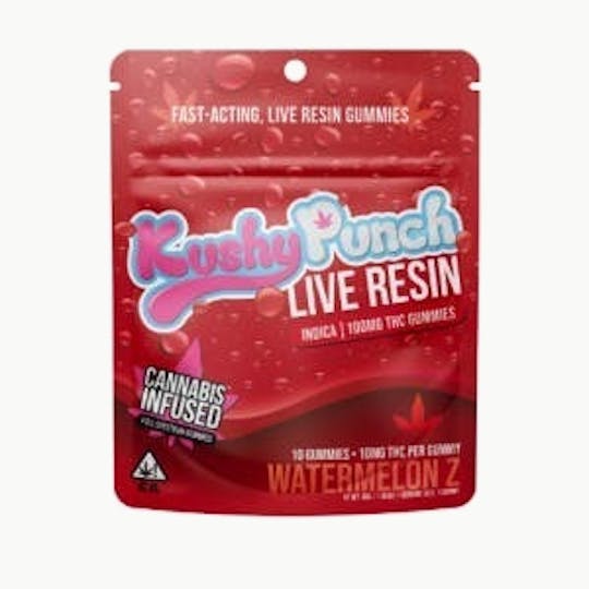 Kushy Punch - Kushy Punch - Live Resin Watermelon Z Gummies 100MG (INDICA) - 1