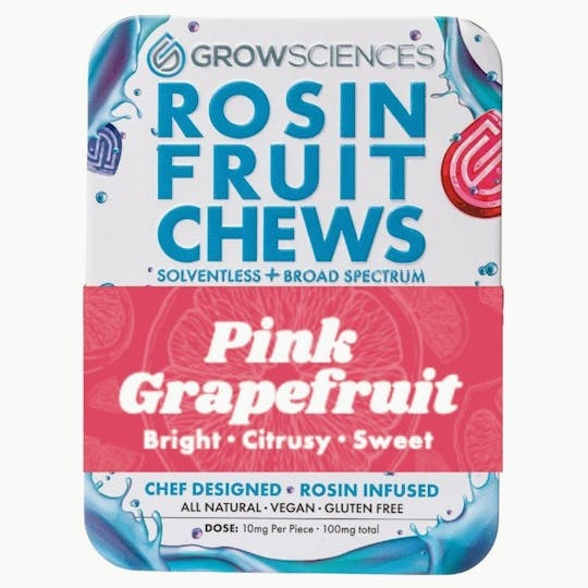 Grow Sciences - Pink Grapefruit Rosin Fruit Chews (100mg) - 1