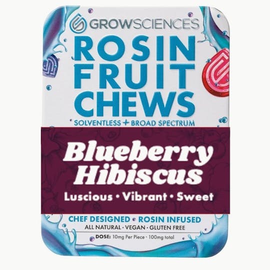 Grow Sciences - Blueberry Hibiscus Rosin Fruit Chews (100mg) - 1