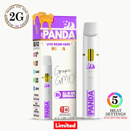 Loud Panda - Live Panda - Grape GMO - 2G Live Resin Vape - 1