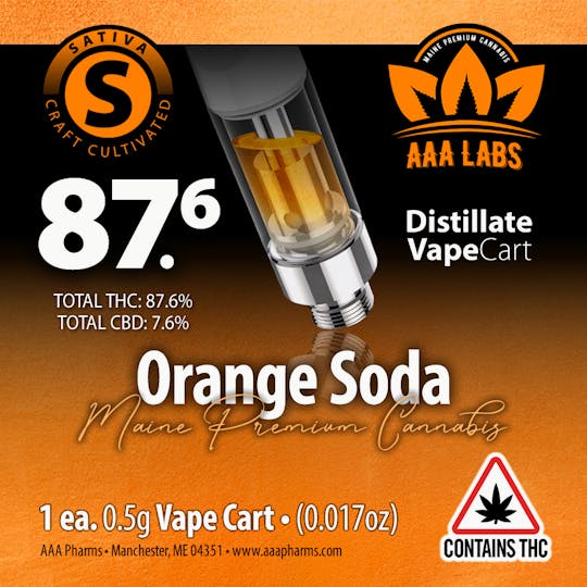 AAA Pharms - Orange Soda - Distillate Vape Cart 0.5g - 1