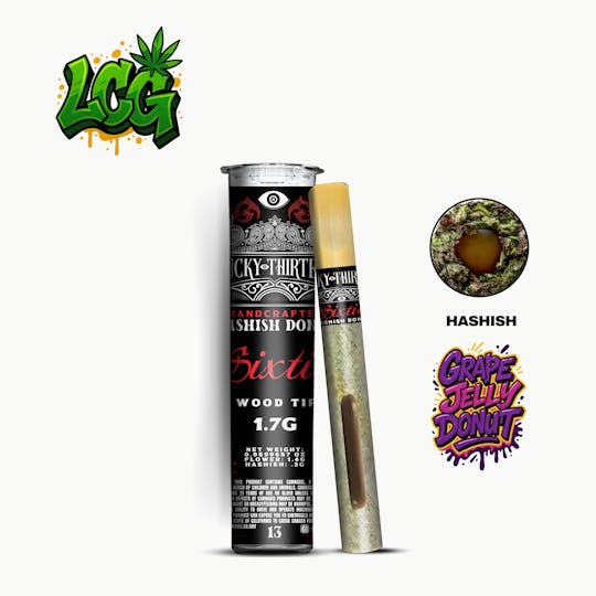 Lucky Thirteen - Lucky Thirteen Sixties - LCG Flower - Grape Jelly Donut Hashish Donut - 1