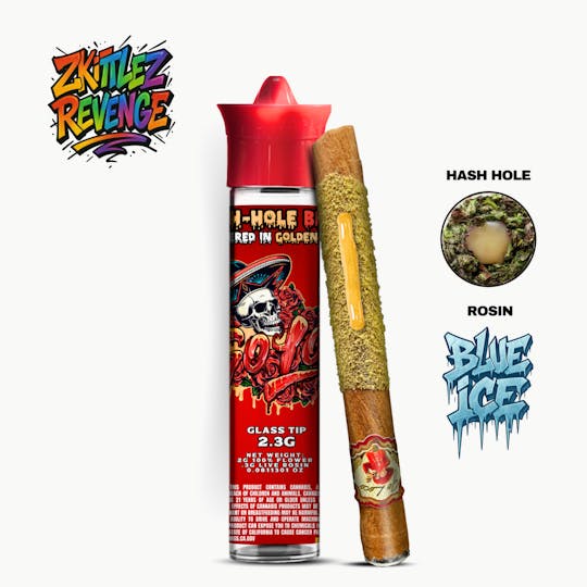 Go Loco - Go Loco - Hash Hole Blunt - Zkittlez Revenge Flower - Blue Ice Rosin - 1